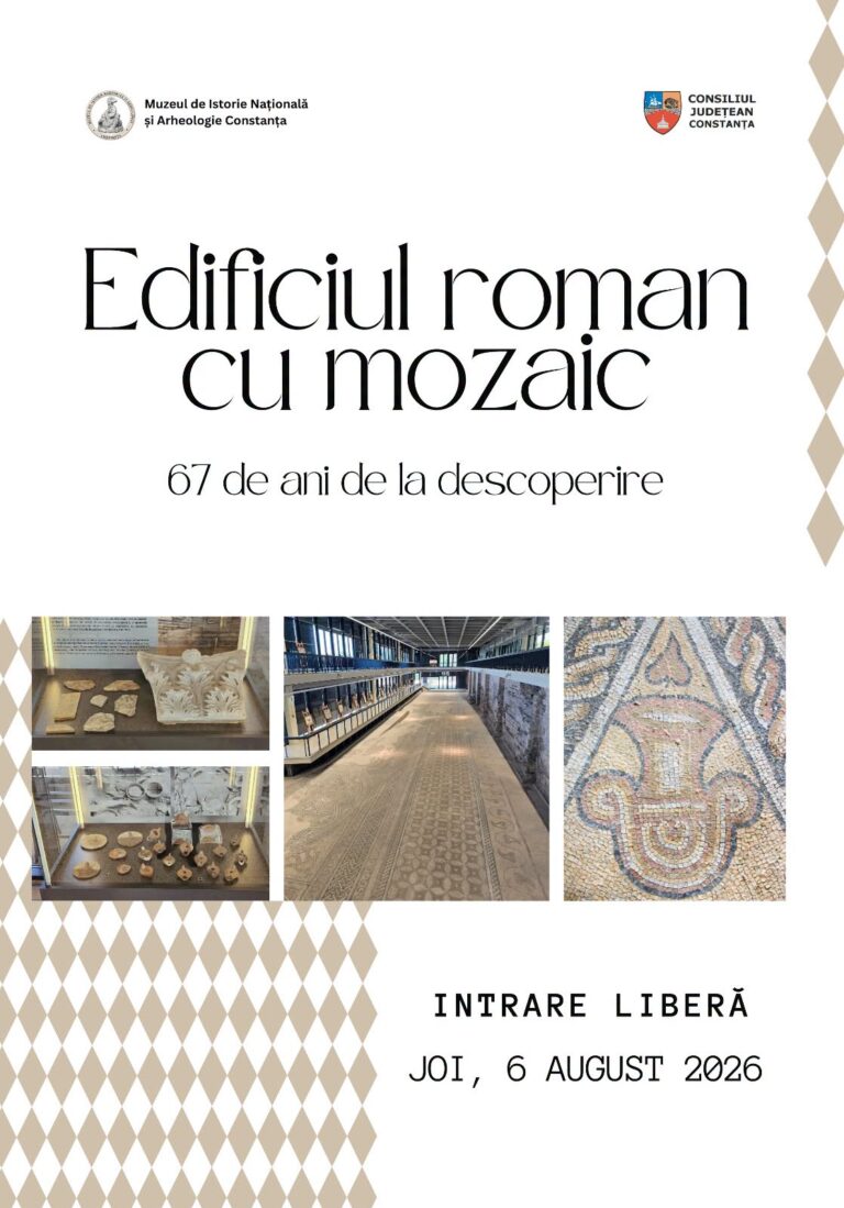 67 de ani de la descoperirea Edificiului Roman cu Mozaic. Intrarea gratuită pe 6 august 2026