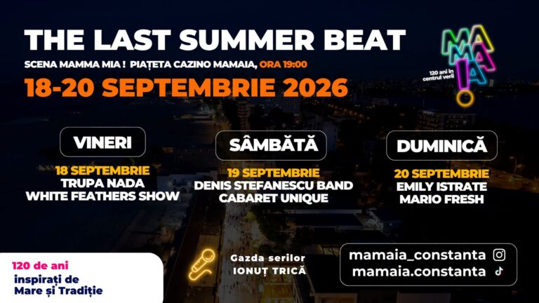 Mamaia încheie sezonul estival. Urmează ultimul weekend de concerte live în Piațeta Cazino Mamaia